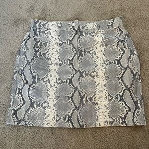 Snake Print Mini Skirt